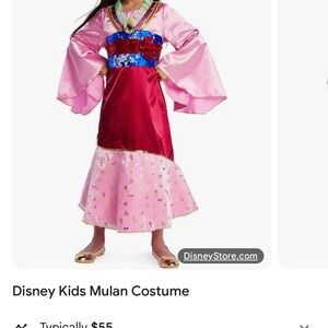 Disney Mulan Kids Dress - Pink, Red, and Blue